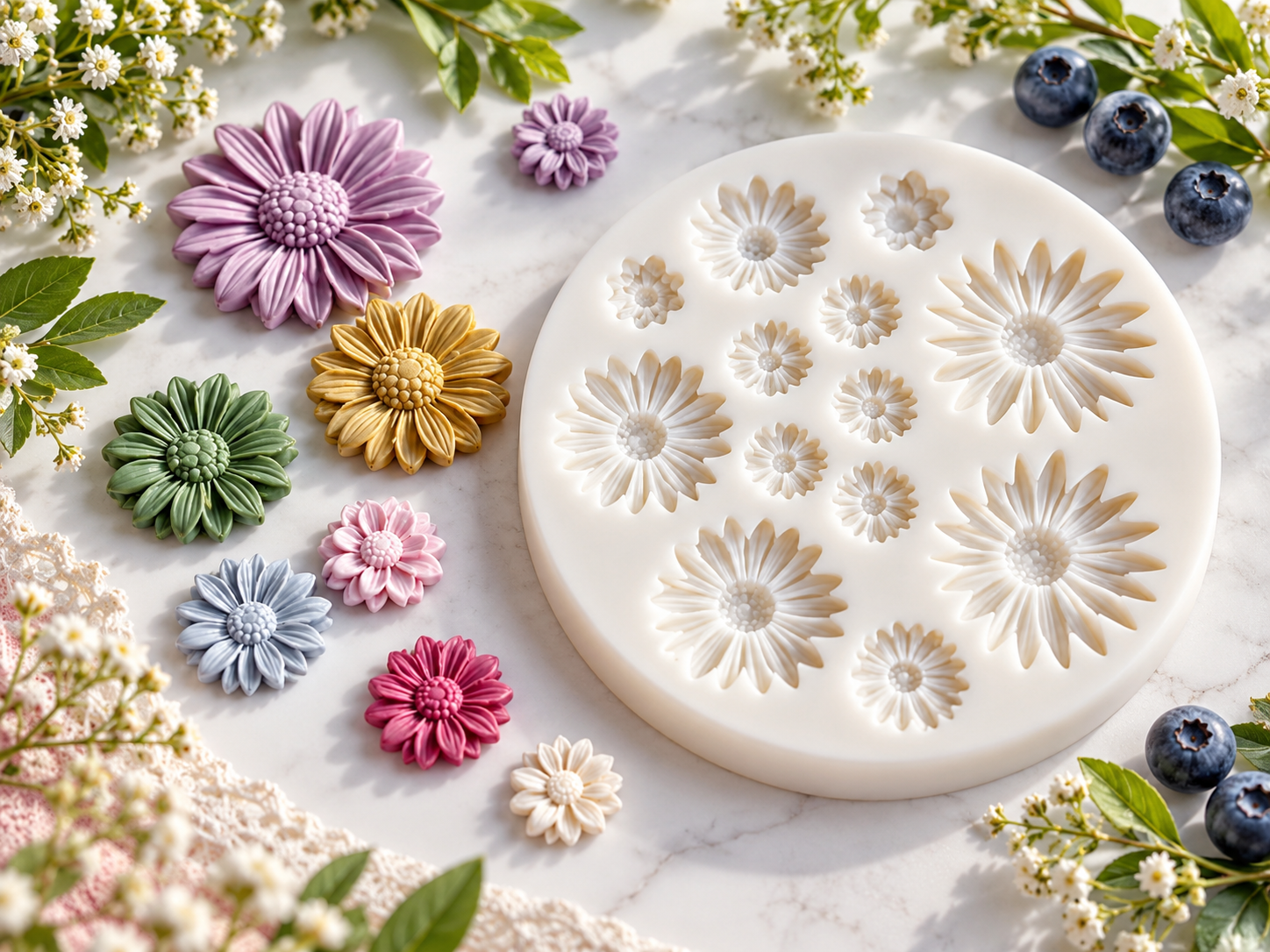 Daisy Flower Mini Silicone Mould (BI-235)