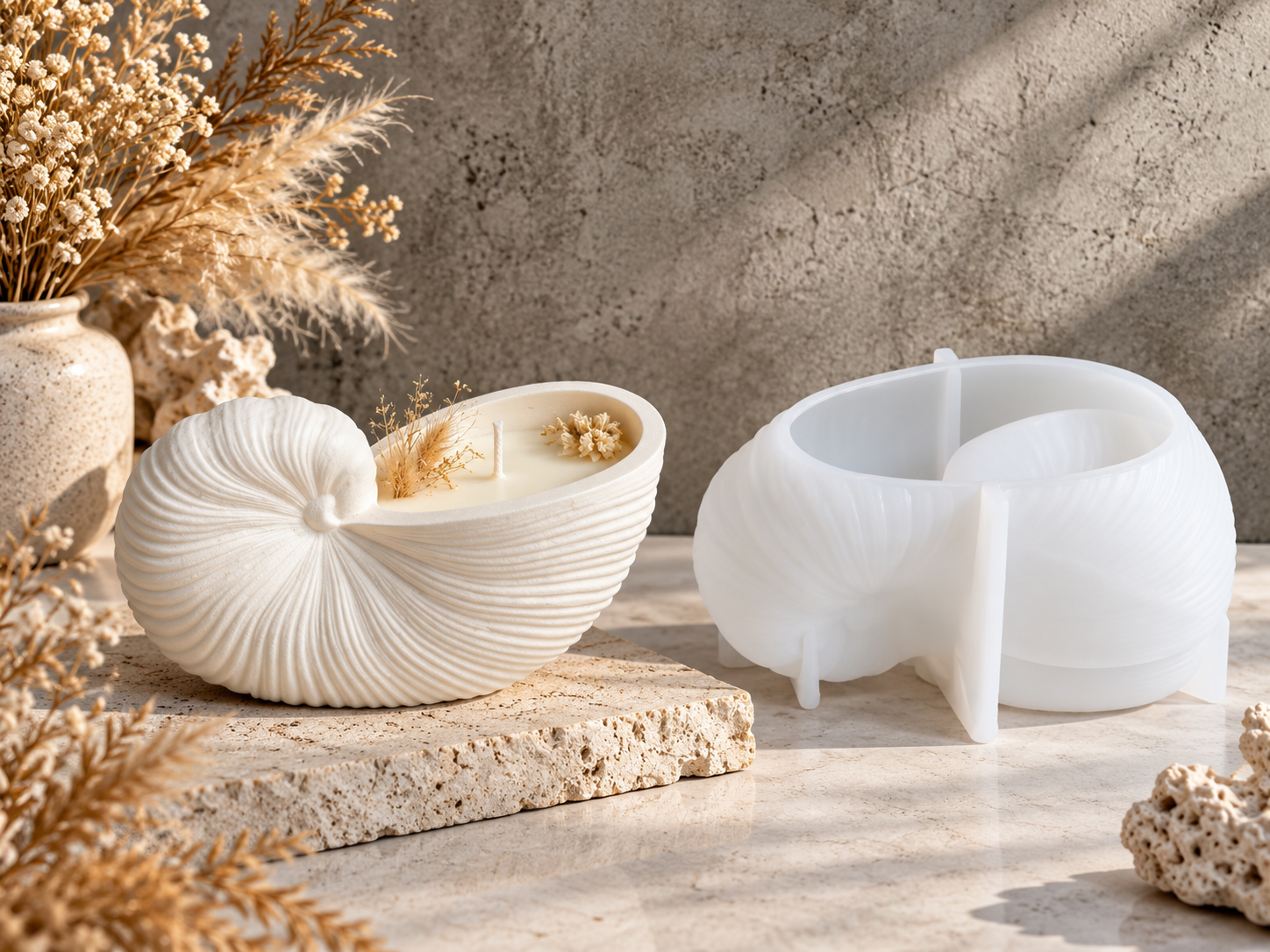 Nautilus Shell Candle Container Mould (BI-JM58)