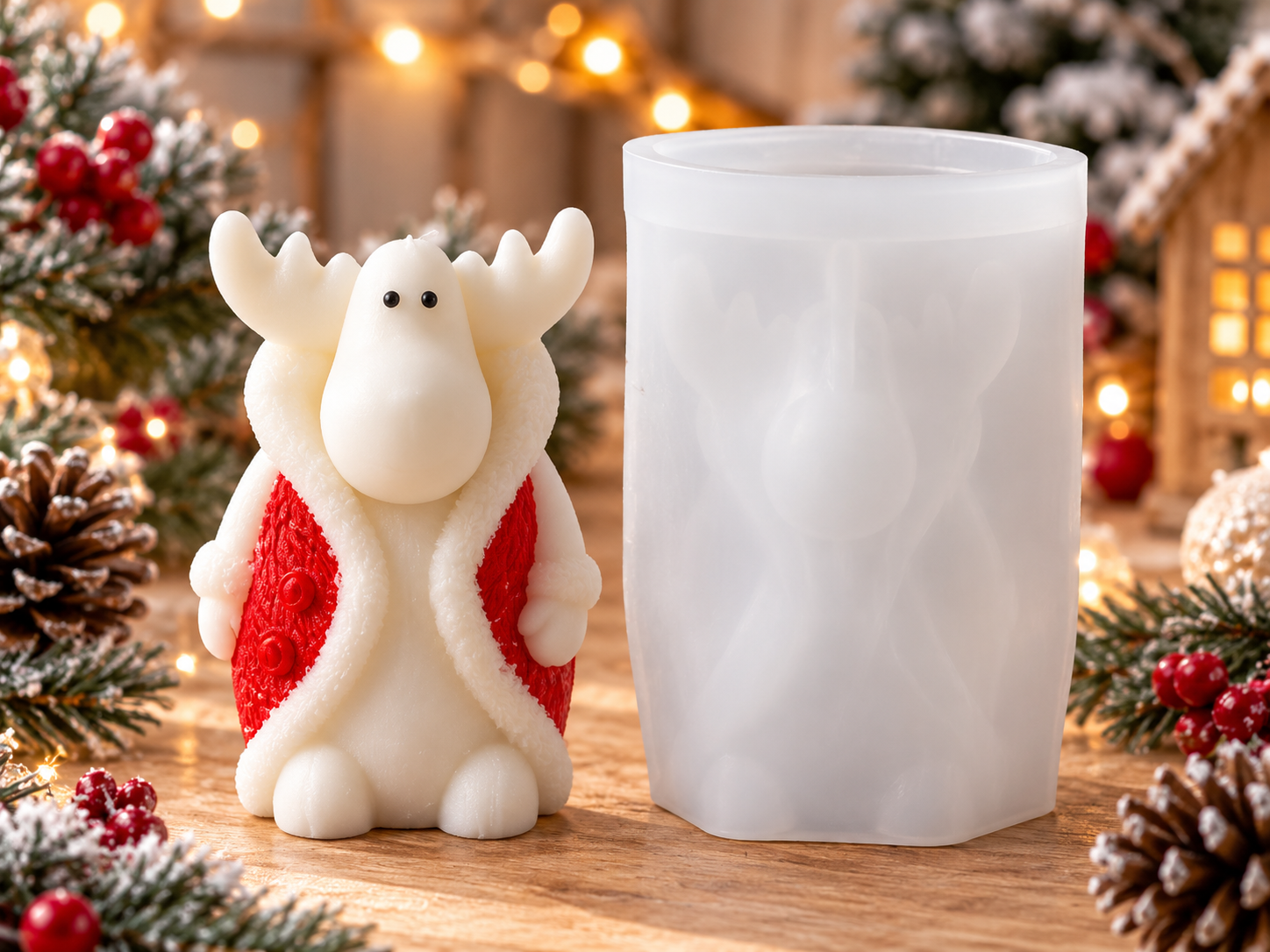 Reindeer Candle Silicone Mould