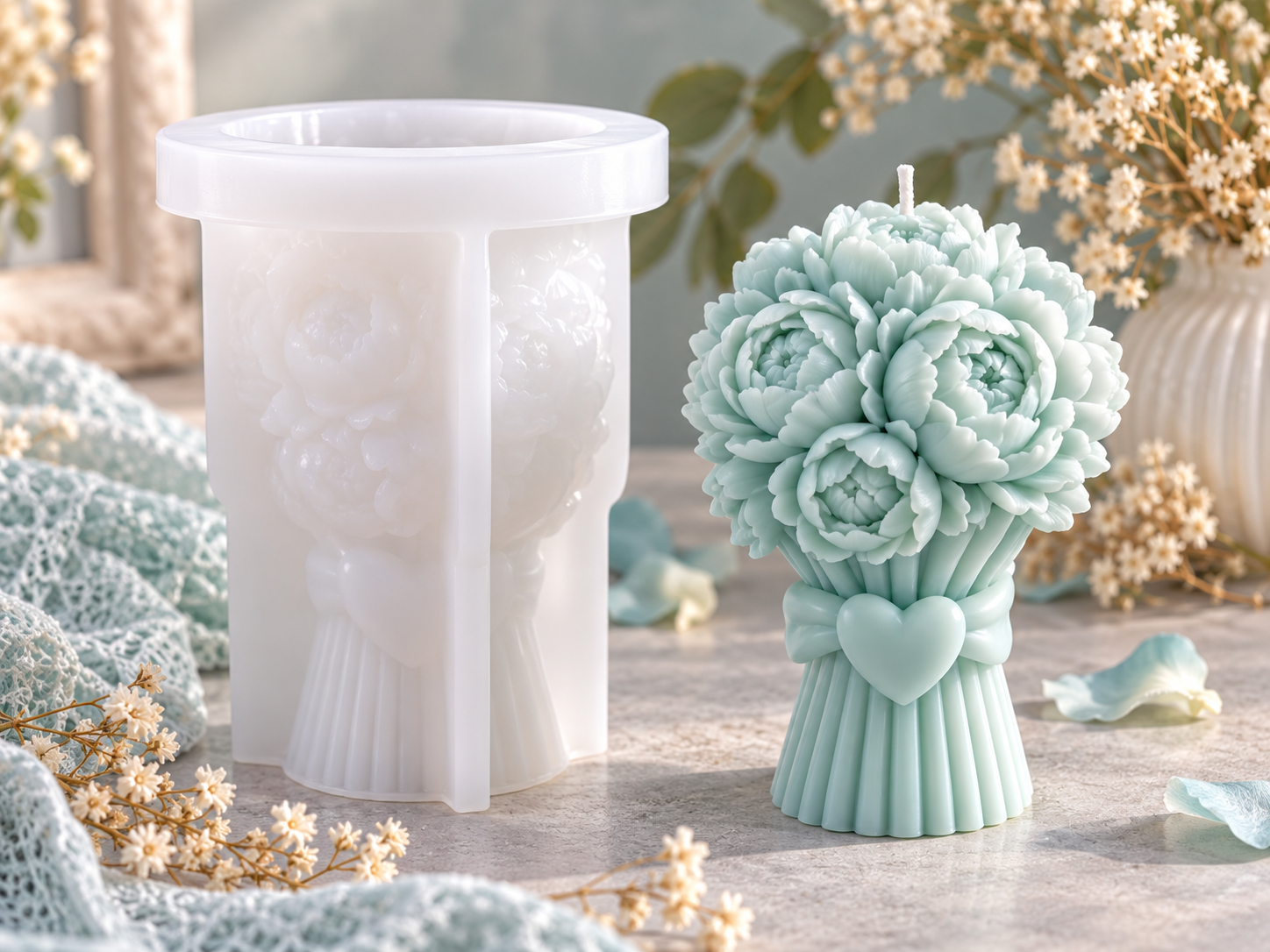 Peony Bouquet Candle Mould (BI-258)