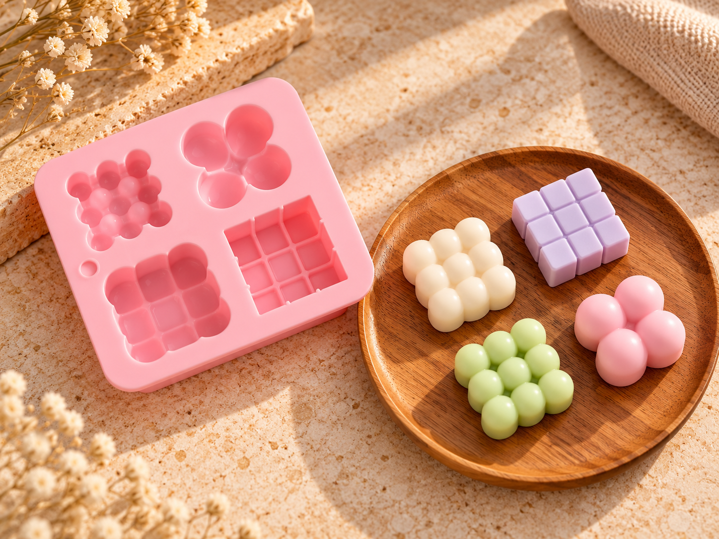 Mini Bubble Cube Mould, 4 Cavity (BI-179)