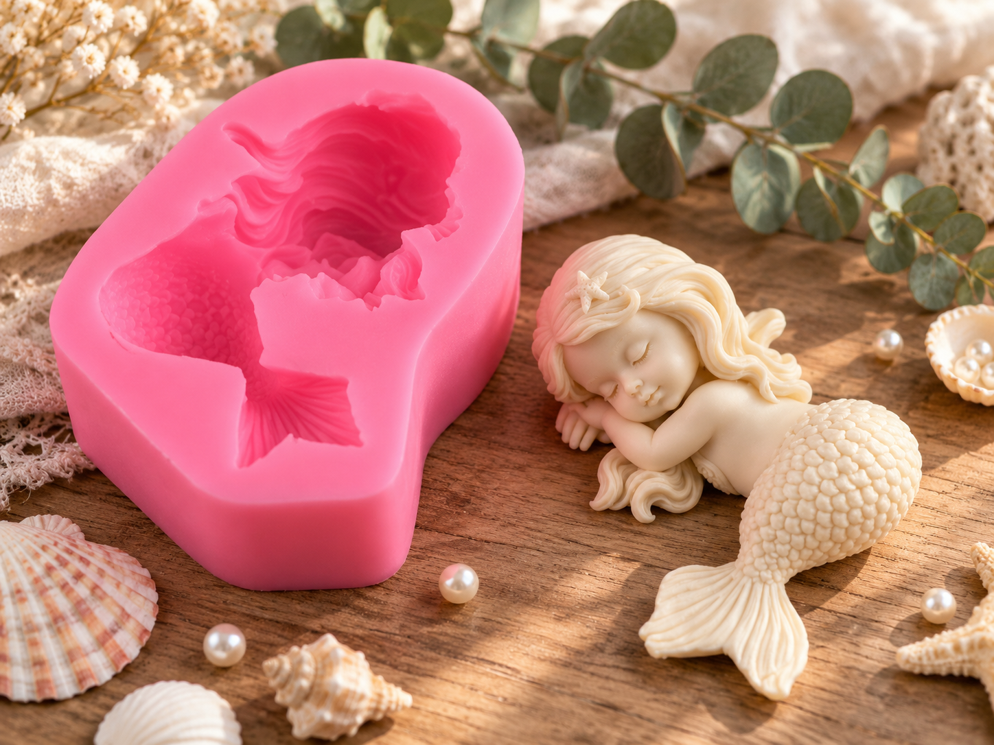 Sleeping Mermaid Silicone Mould