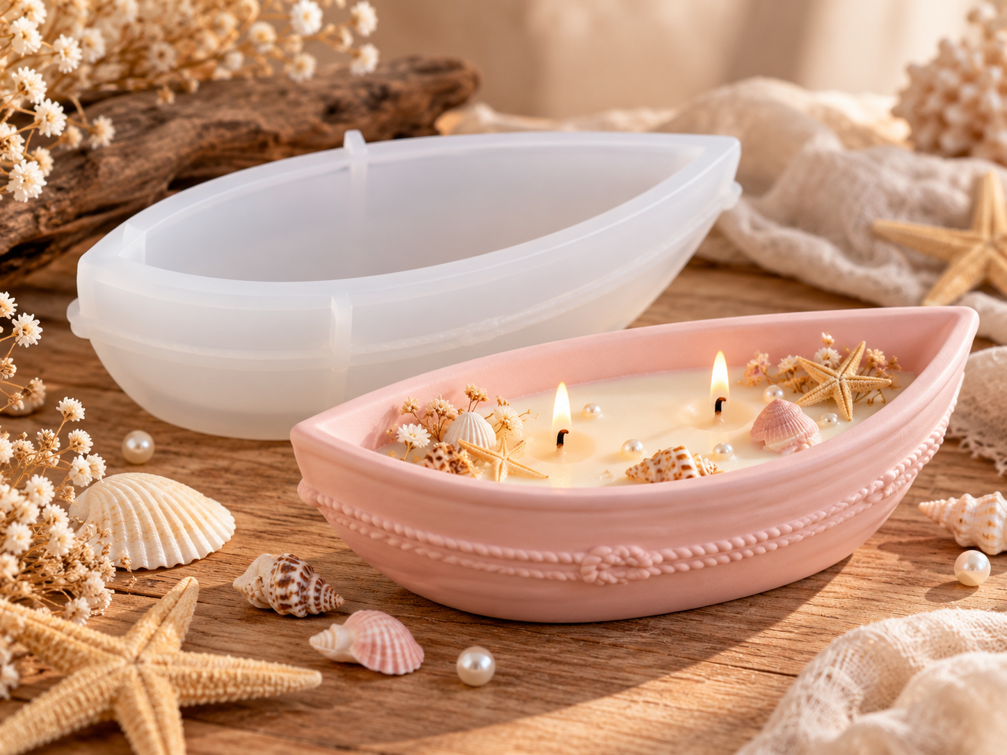 Boat Shaped Candle Container Mould (BI-JM83)
