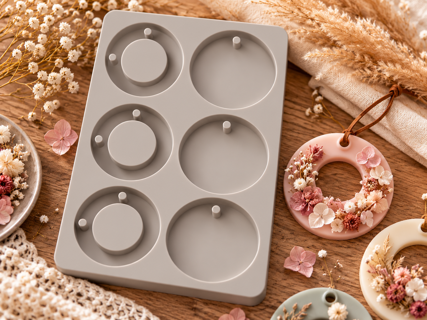 Round and Ring Wax Hanger Mould (BI-133)