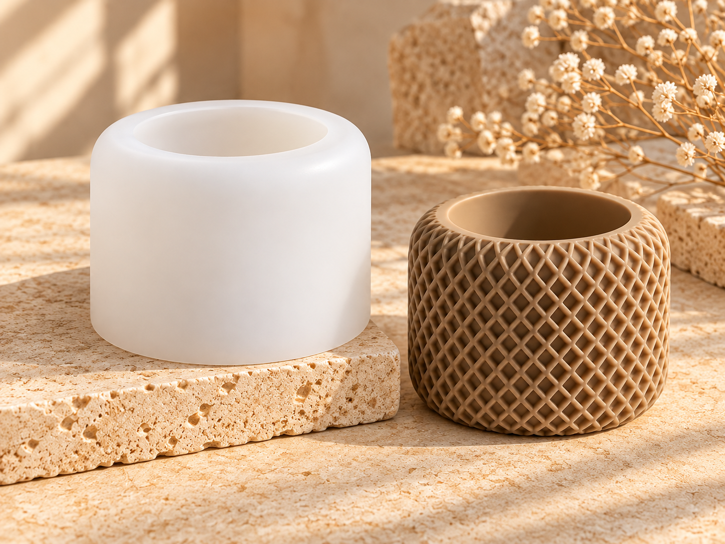 Woven Lattice Candle Container Mould (BI-JM2)