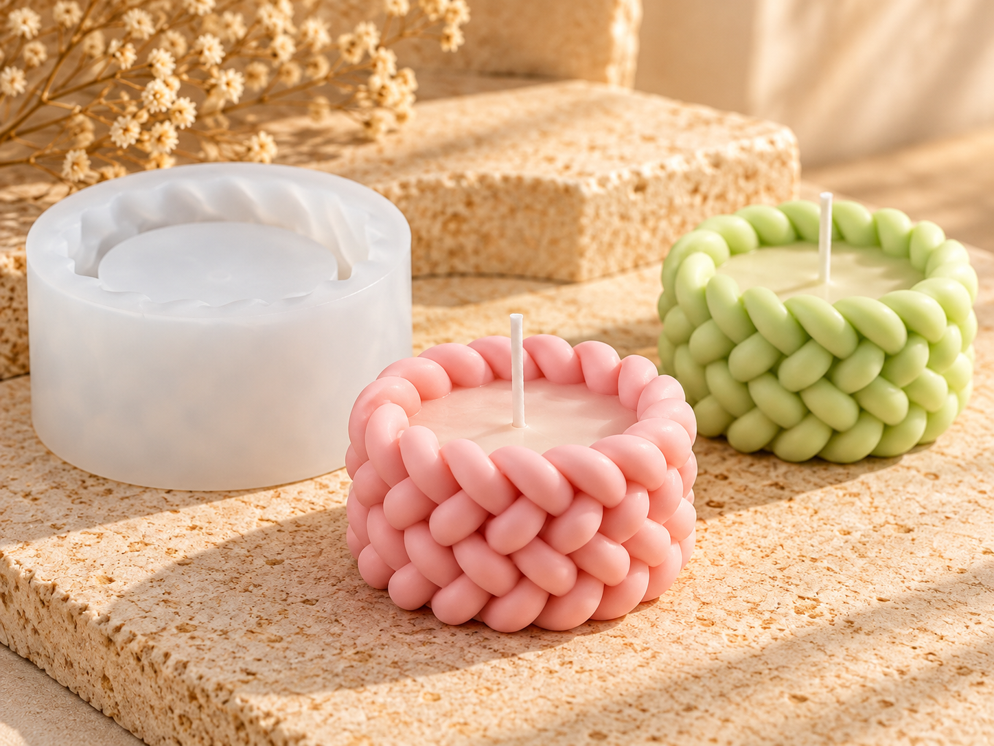 Braided Knot Candle Container Mould (BI-DC32)
