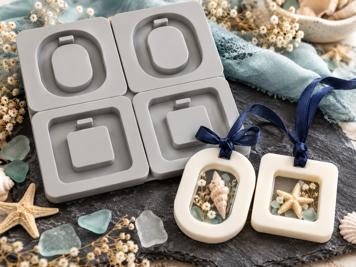 Frame Style Wax Hanger Mold, Oval and Square (BI-376)