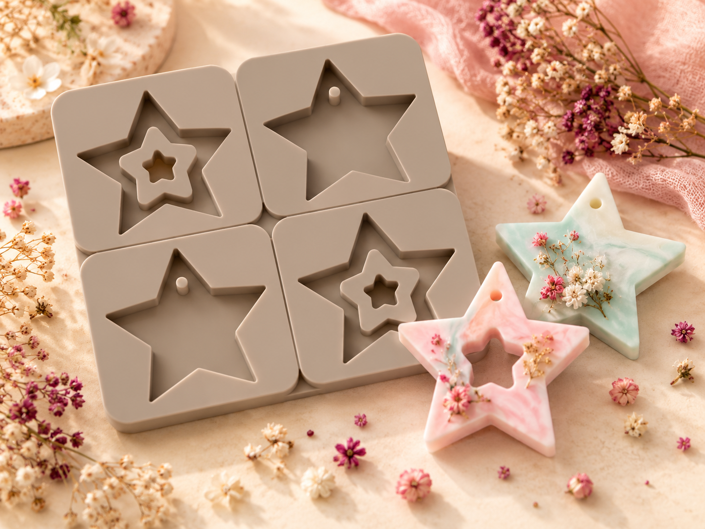 Star Wax Hanger Silicone Mold (BI-379)