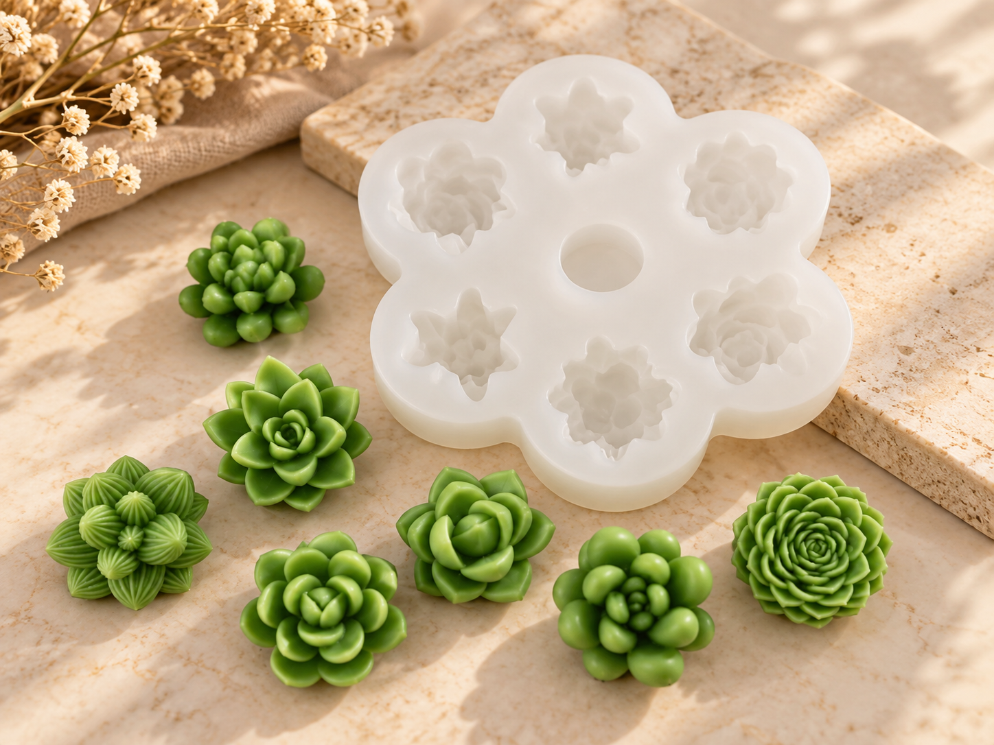 Succulent Plant Mould, Multi Cavity (BI-215)