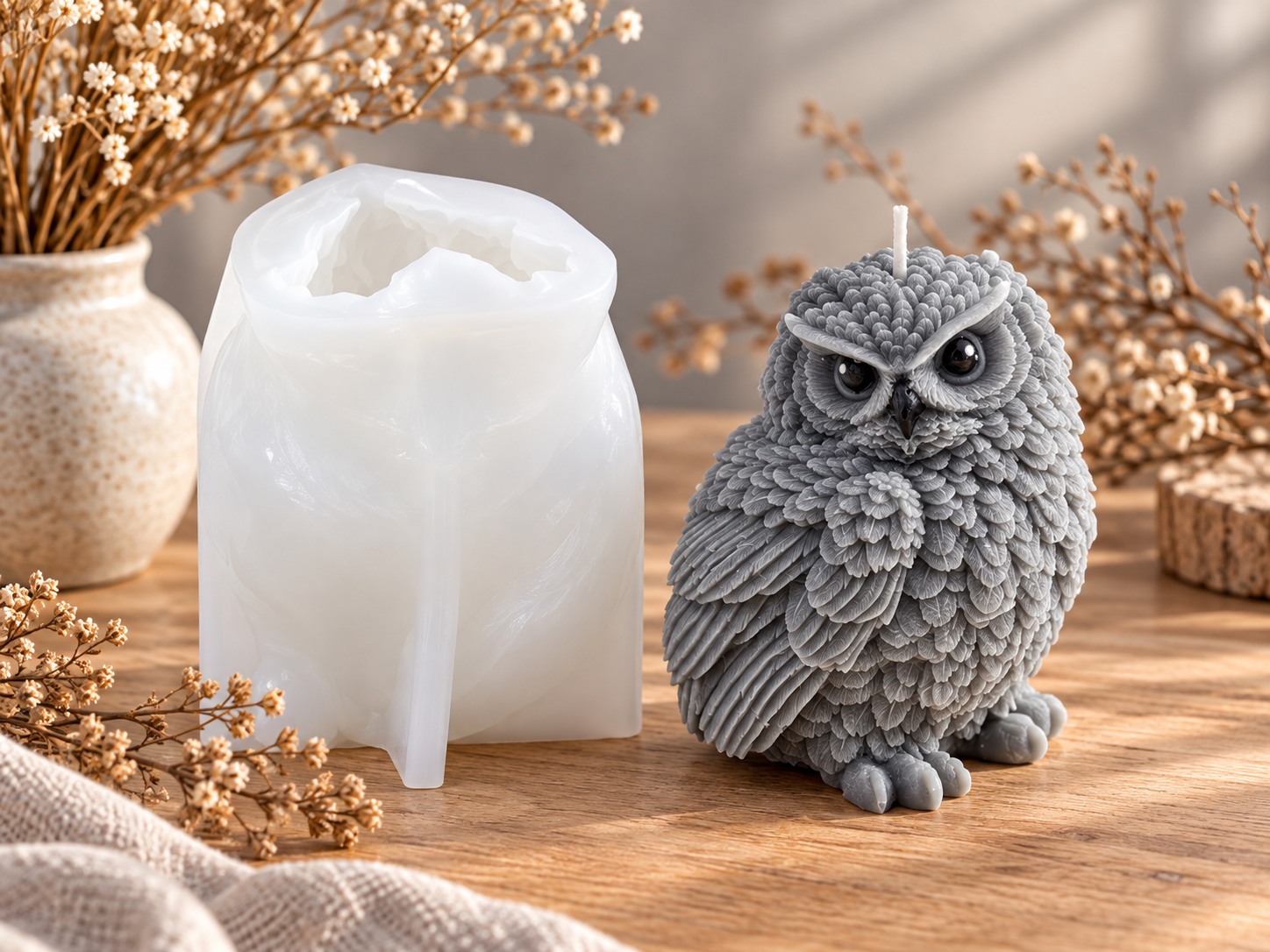 Owl Candle Silicone Mould (BI-283)